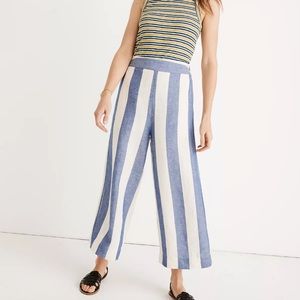 Madewell Huston Pull-On Crop Pants in Stripe